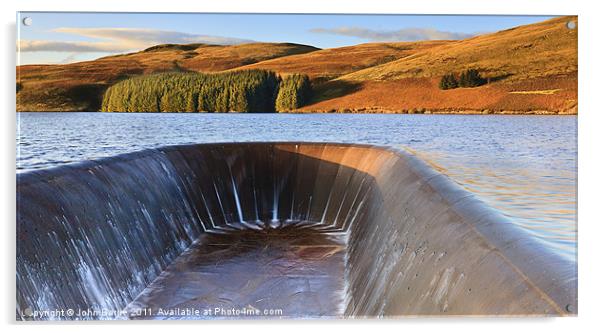 Upper Glen Devon Reservoir Acrylic by John Barrie