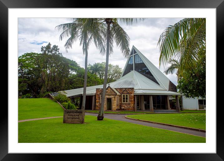 Darwin Heritage Buildings – Christ Church Cathedral Framed Mounted Print by Antonio Ribeiro