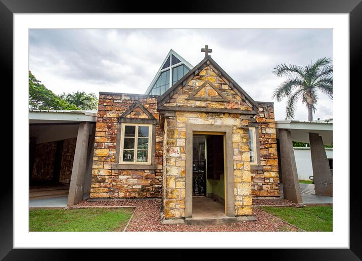 Darwin Heritage Buildings – Christ Church Cathedral Framed Mounted Print by Antonio Ribeiro