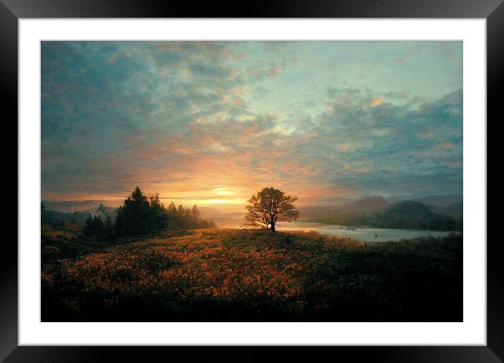 The Lonely Tree Framed Mounted Print by Picture Wizard