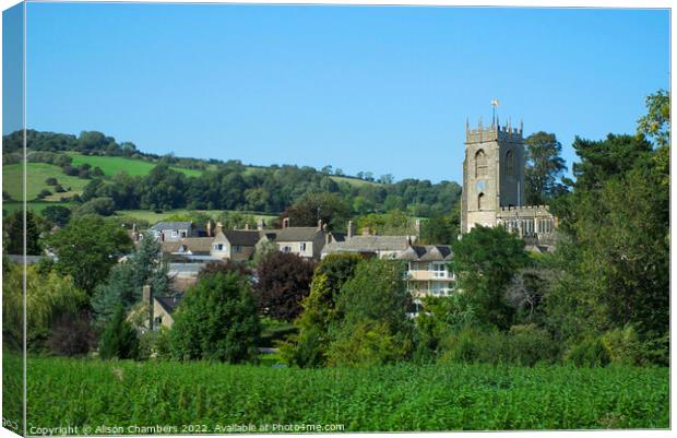 St Peters Church Winchcombe Canvas Print by Alison Chambers