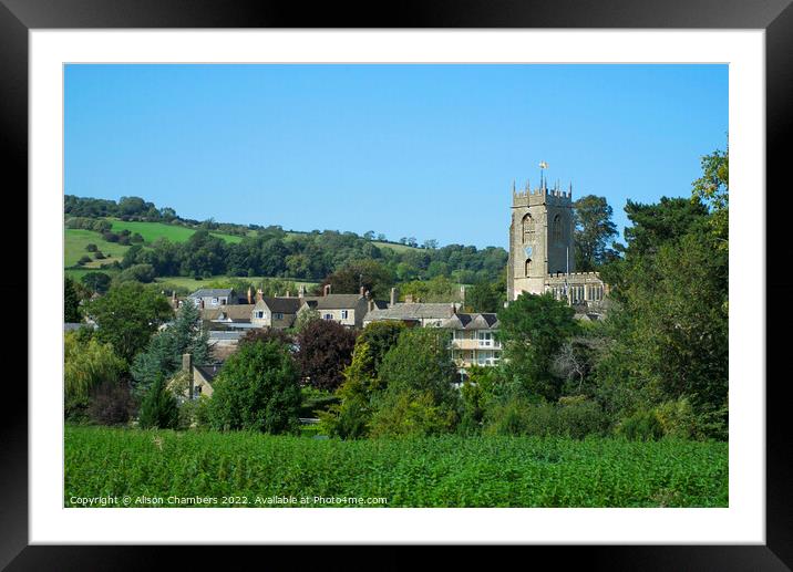 St Peters Church Winchcombe Framed Mounted Print by Alison Chambers