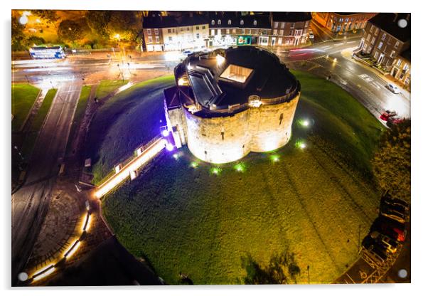 Cliffords Tower York Castle Acrylic by Apollo Aerial Photography