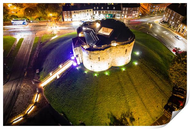 Cliffords Tower York Castle Print by Apollo Aerial Photography