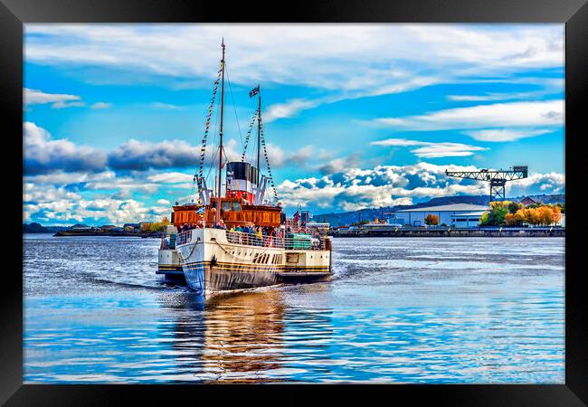 Steaming into Greenock Framed Print by Valerie Paterson