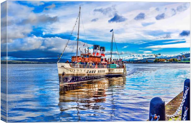Berthing at Greenock Canvas Print by Valerie Paterson