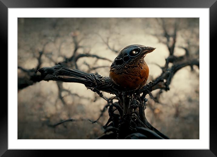 Robot Robin Framed Mounted Print by Picture Wizard