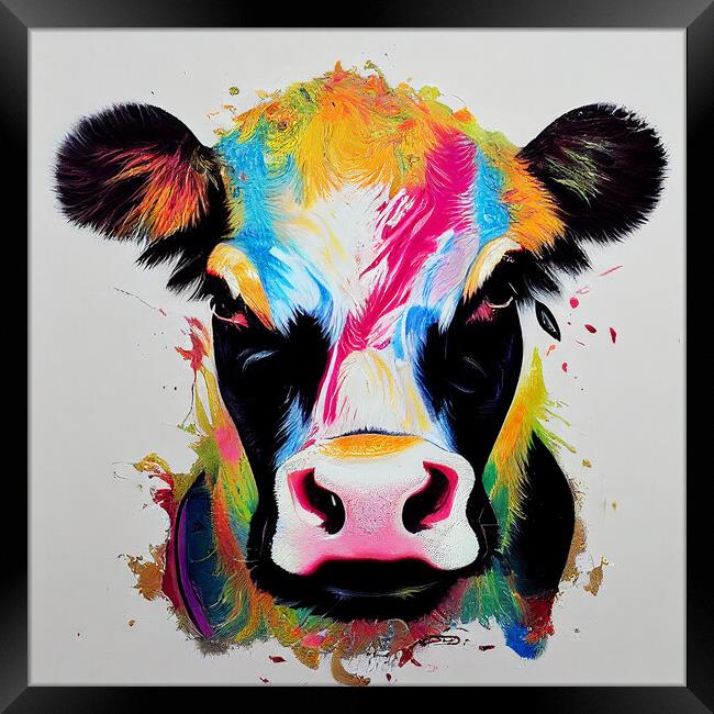 Angry Cow Framed Print by Picture Wizard