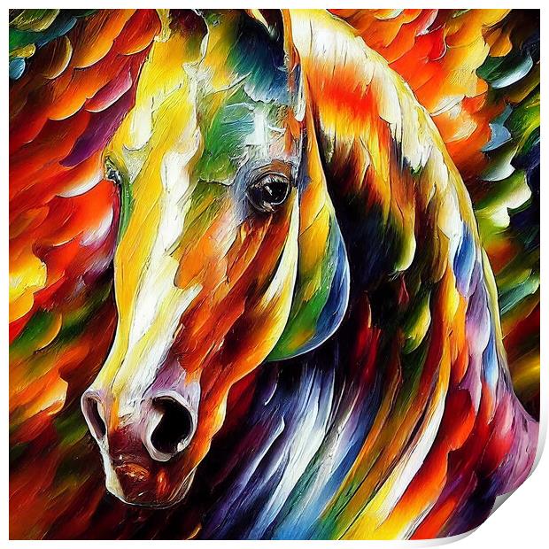 Rainbow Stallion Print by Picture Wizard