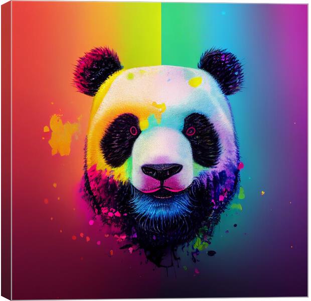 The Happy Panda Canvas Print by Picture Wizard