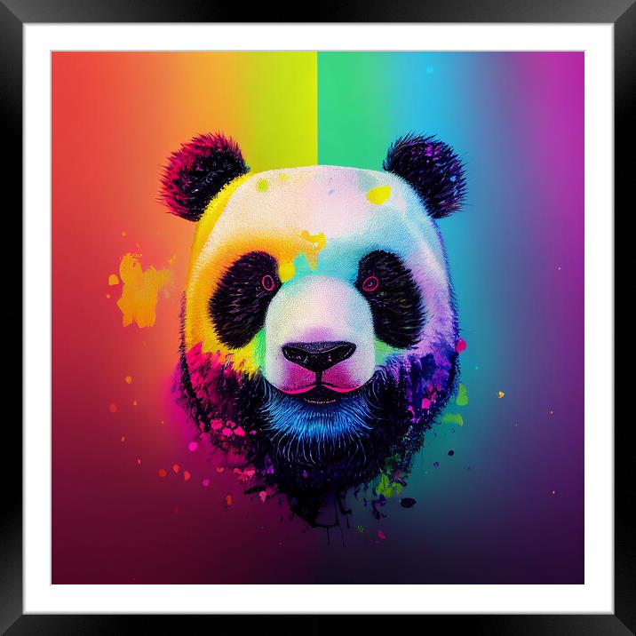 The Happy Panda Framed Mounted Print by Picture Wizard