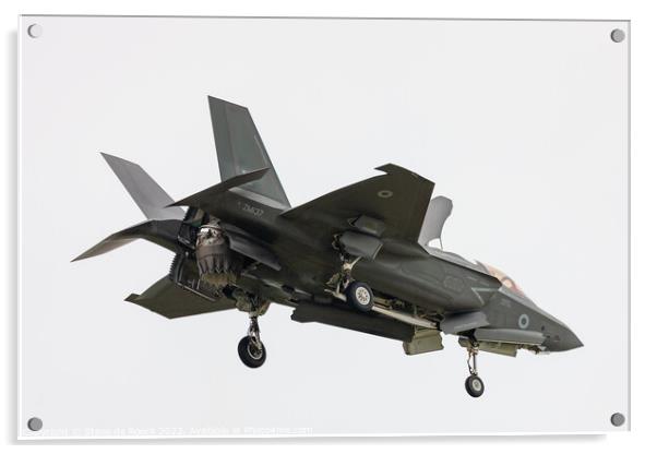 Lockheed Martin F35 in the hover. Acrylic by Steve de Roeck