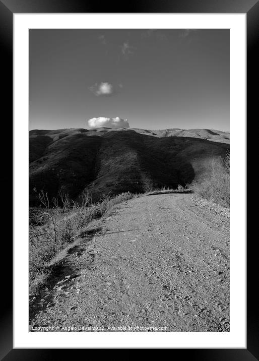 Gravel Roads of Caldeirao in Monochrome Framed Mounted Print by Angelo DeVal
