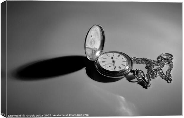 Antique Longines Pocket Watch Canvas Print by Angelo DeVal