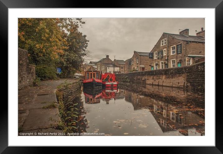 Autumn morning on the Skipton branch Framed Mounted Print by Richard Perks