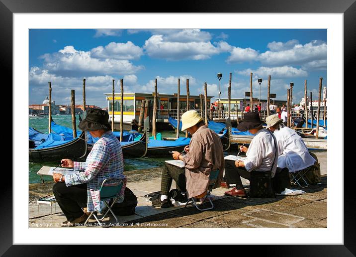 Capturing the Grand Canal Framed Mounted Print by Roger Mechan