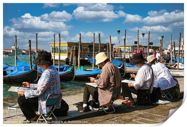 Capturing the Grand Canal Print by Roger Mechan