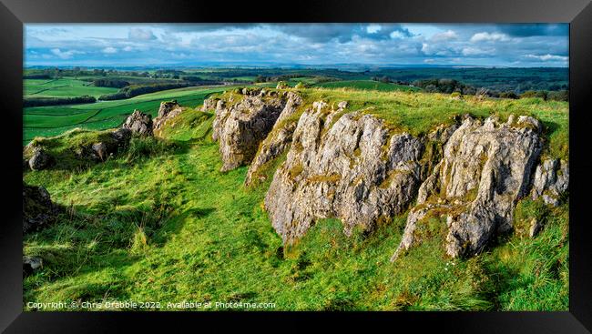 Autumn hues at Harborough Rocks Framed Print by Chris Drabble