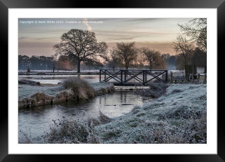 The beauty of early December frost Framed Mounted Print by Kevin White