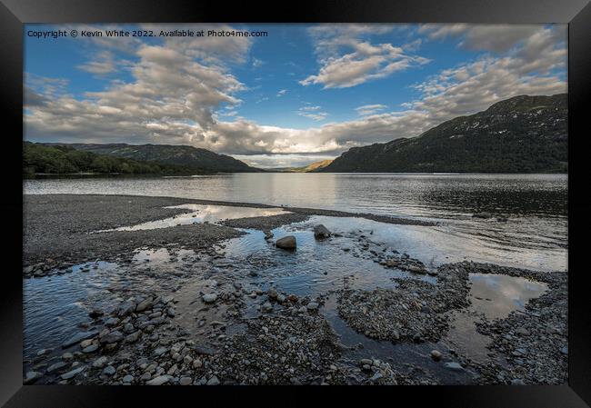 Ullswater is so  beautiful with the evening light Framed Print by Kevin White
