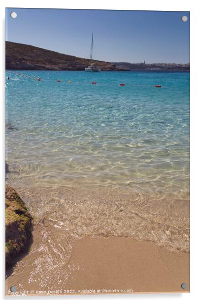 Blue Lagoon, Comino, Republic of Malta Acrylic by Kasia Design