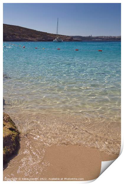 Blue Lagoon, Comino, Republic of Malta Print by Kasia Design