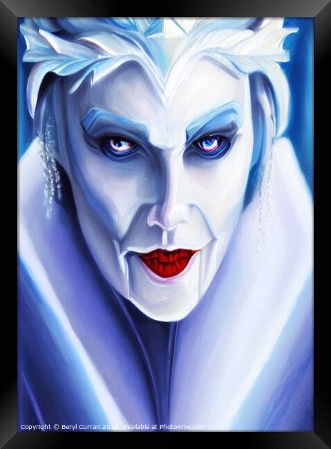 The Malevolent Ice Queen Framed Print by Beryl Curran