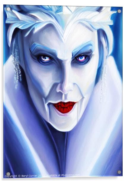 The Malevolent Ice Queen Acrylic by Beryl Curran