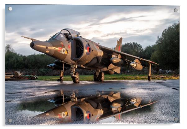 Hawker Harrier GR3 XV748 Acrylic by J Biggadike