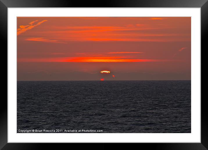 Sunrise Falmouth Bay Framed Mounted Print by Brian Roscorla