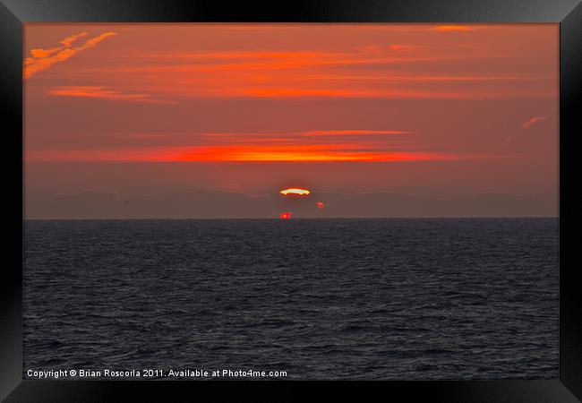 Sunrise Falmouth Bay Framed Print by Brian Roscorla