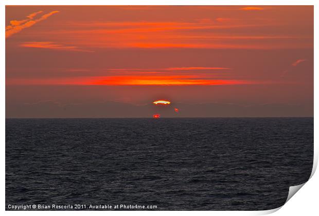 Sunrise Falmouth Bay Print by Brian Roscorla