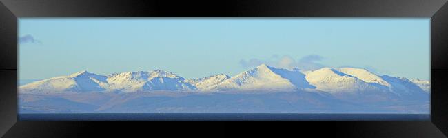 Isle of Arran mountains in Winter Framed Print by Allan Durward Photography