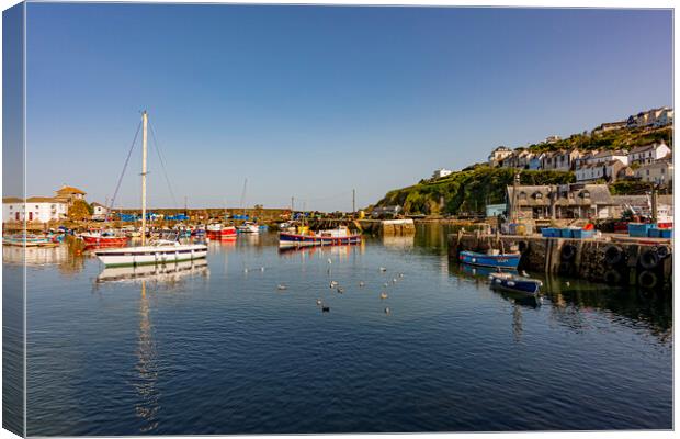 Day's End - Mevagissey Harbour Canvas Print by Malcolm McHugh