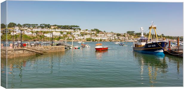 Fowey from Polruan Harbour Canvas Print by Malcolm McHugh