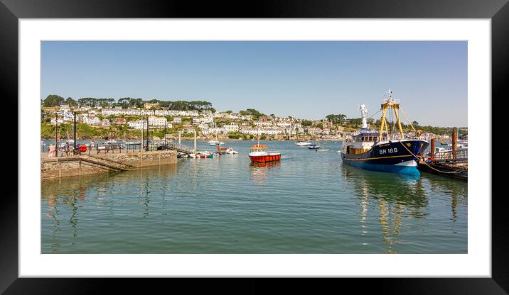 Fowey from Polruan Harbour Framed Mounted Print by Malcolm McHugh