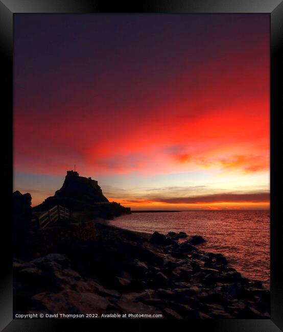 Holy Island Lindisfarne Northumberland Framed Print by David Thompson