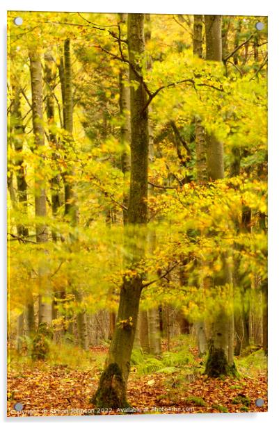 woodland breeze  Acrylic by Simon Johnson