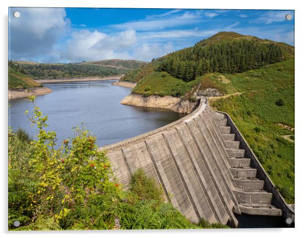 A Desolate Beauty Clywedog Reservoir in Drought Acrylic by Colin Allen