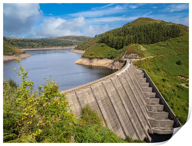 A Desolate Beauty Clywedog Reservoir in Drought Print by Colin Allen
