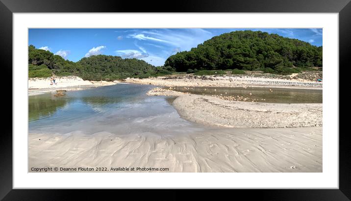 Stormy Beach Aftermath in Menorca Framed Mounted Print by Deanne Flouton