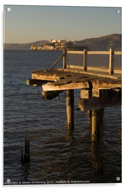 Alcatraz  Acrylic by Simon Armstrong