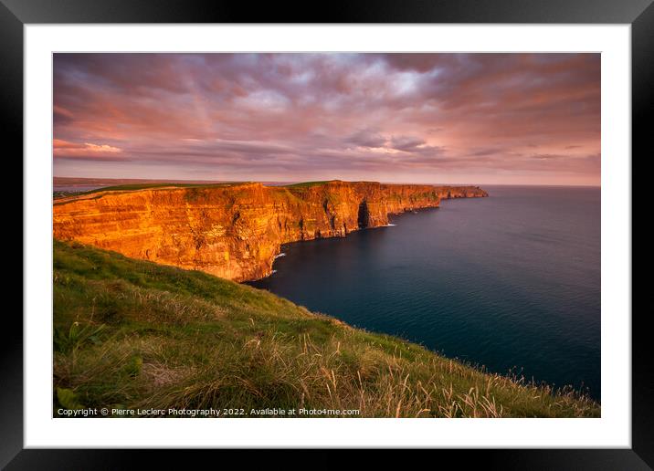 The Iconic Cliffs of Moher at sunset Framed Mounted Print by Pierre Leclerc Photography