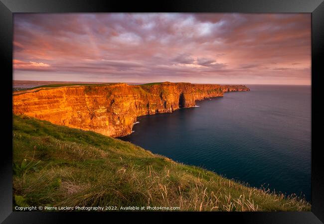 The Iconic Cliffs of Moher at sunset Framed Print by Pierre Leclerc Photography