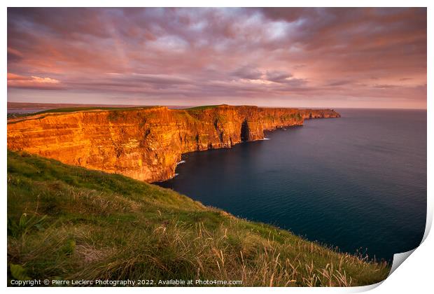 The Iconic Cliffs of Moher at sunset Print by Pierre Leclerc Photography