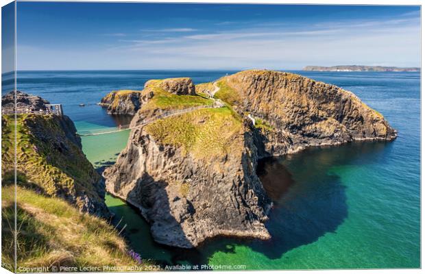 Carrick-a-Rede Rope Bridge Canvas Print by Pierre Leclerc Photography