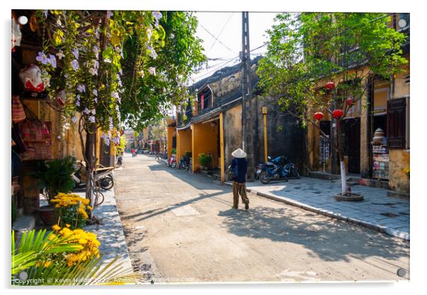 Typical street, Hoi An, Vietnam Acrylic by Kevin Hellon