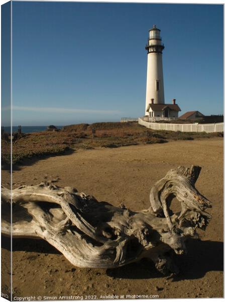 Pigeon Point Lighthouse  Canvas Print by Simon Armstrong