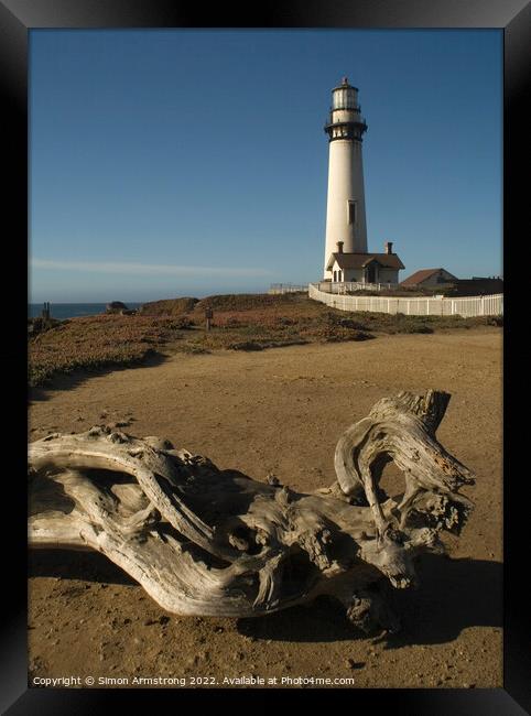 Pigeon Point Lighthouse  Framed Print by Simon Armstrong