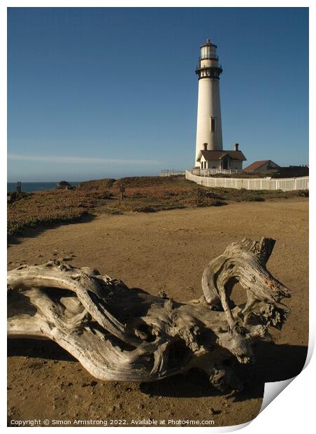 Pigeon Point Lighthouse  Print by Simon Armstrong